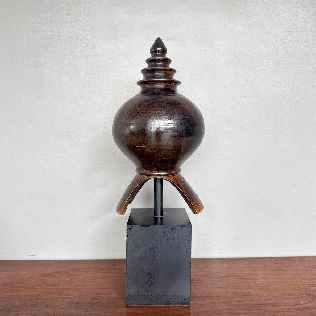 Ceramic Stupa on Stand (Decoration)