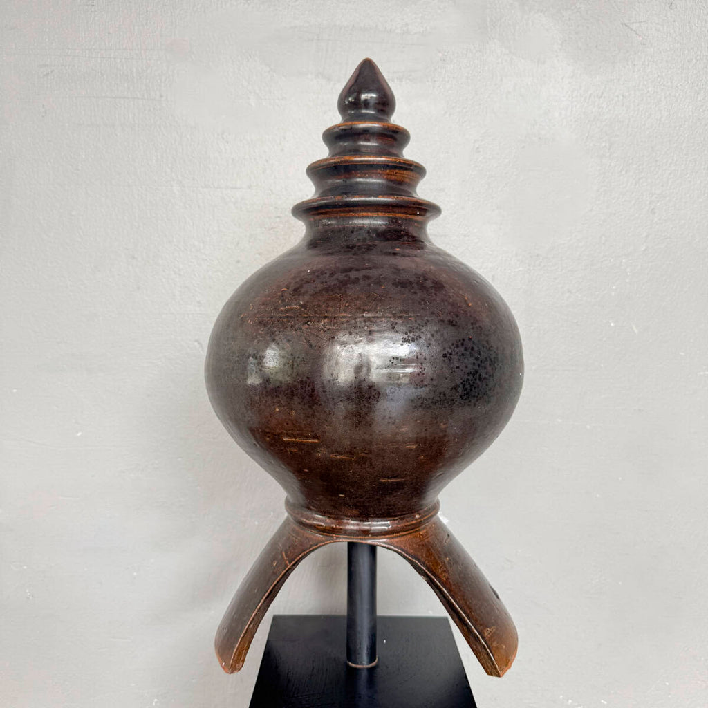 Ceramic Stupa on Stand (Decoration)