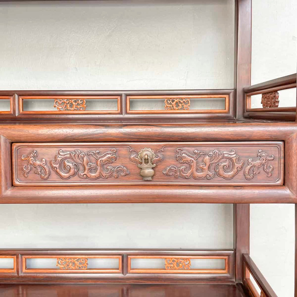 Huanghuali 4-Tier Open Shelf