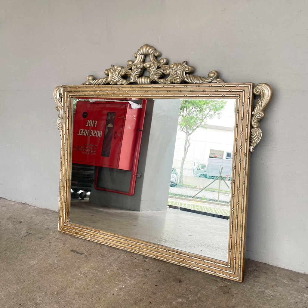 Ornate Gold-Toned Mirror