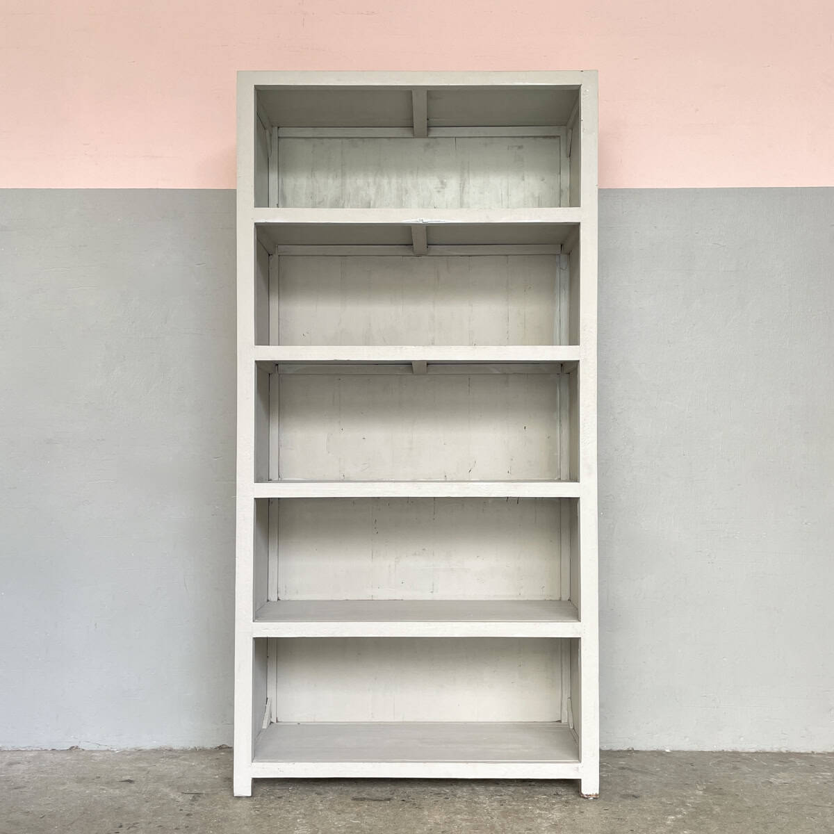 Grey Painted Open Shelf