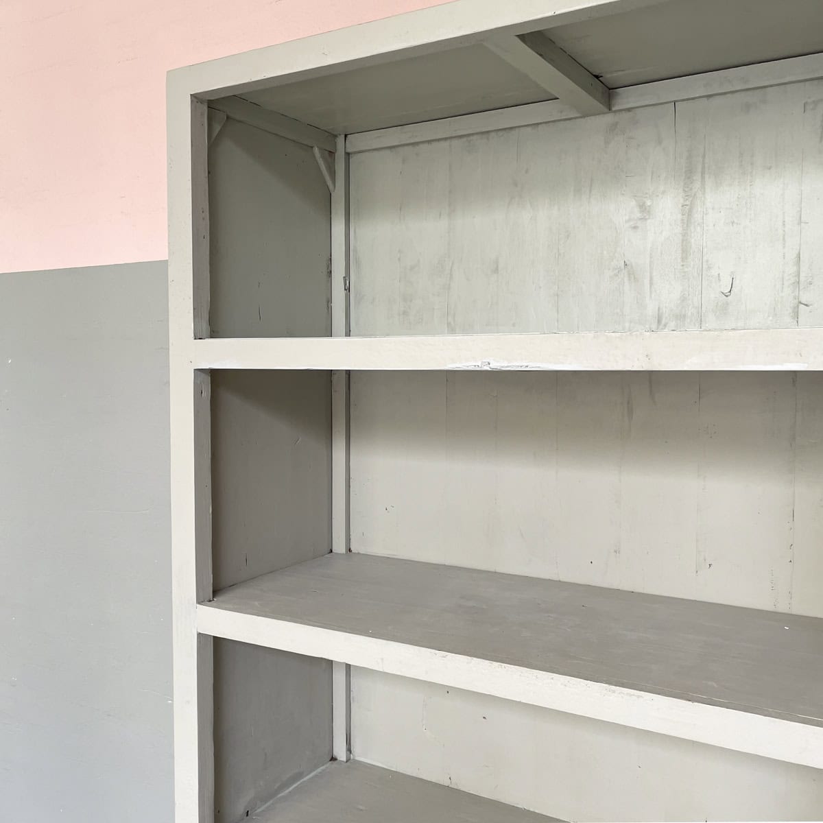 Grey Painted Open Shelf