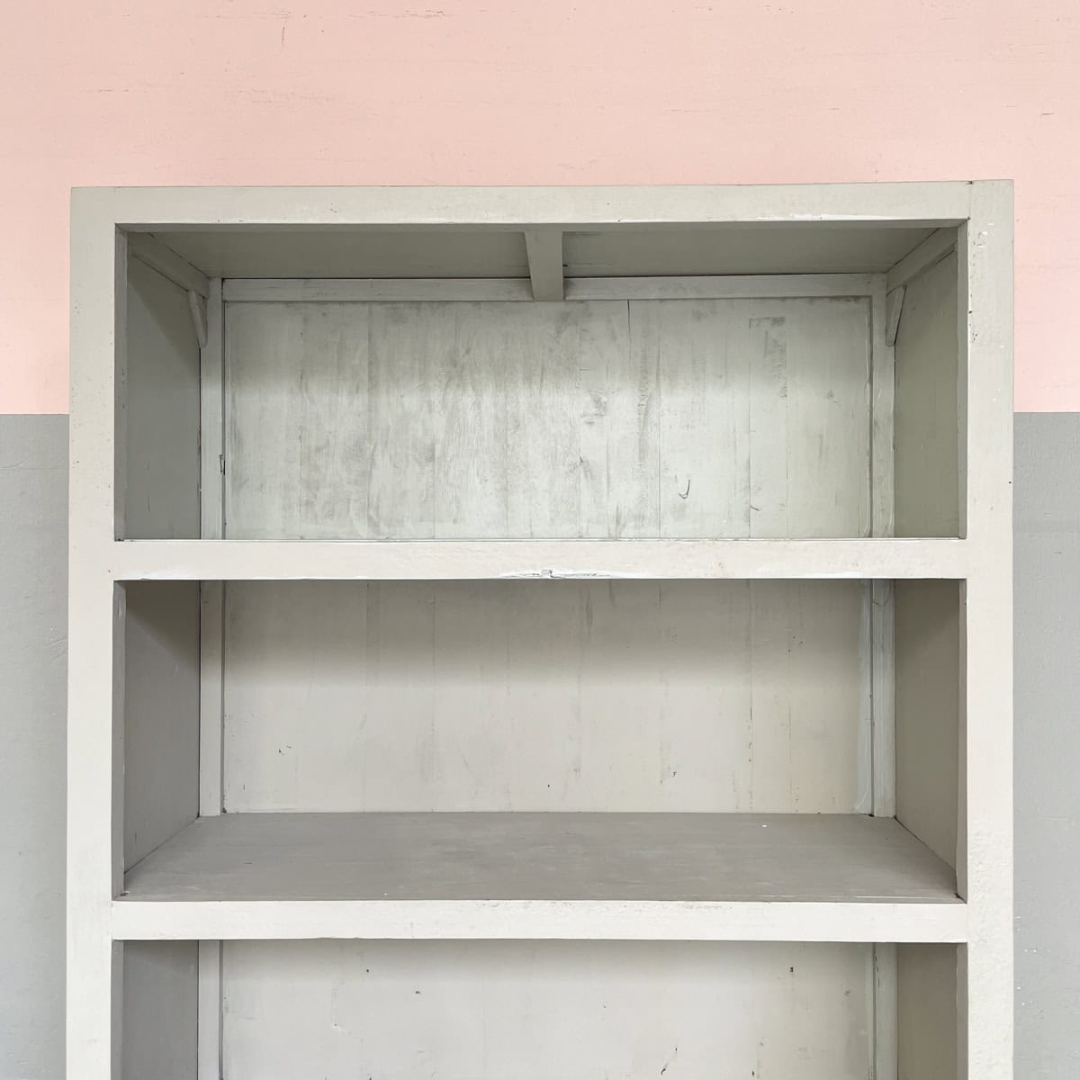 Grey Painted Open Shelf