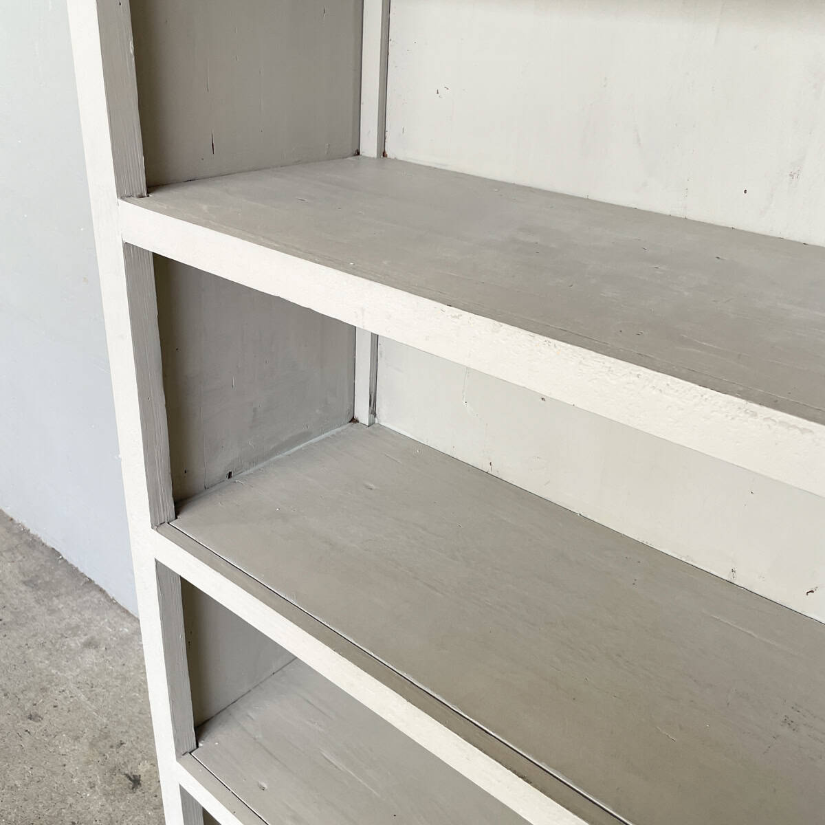Grey Painted Open Shelf