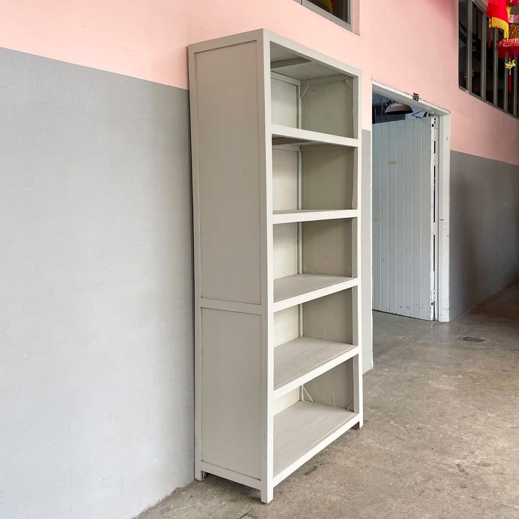 Grey Painted Open Shelf
