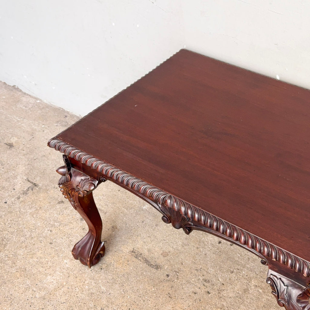 Mahogany Side Table with Ball & Claw Leg