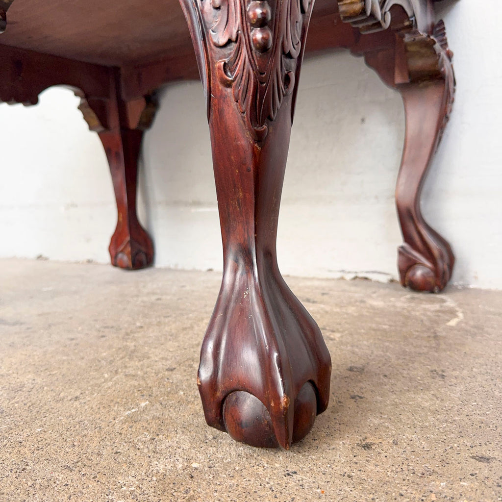 Mahogany Side Table with Ball & Claw Leg