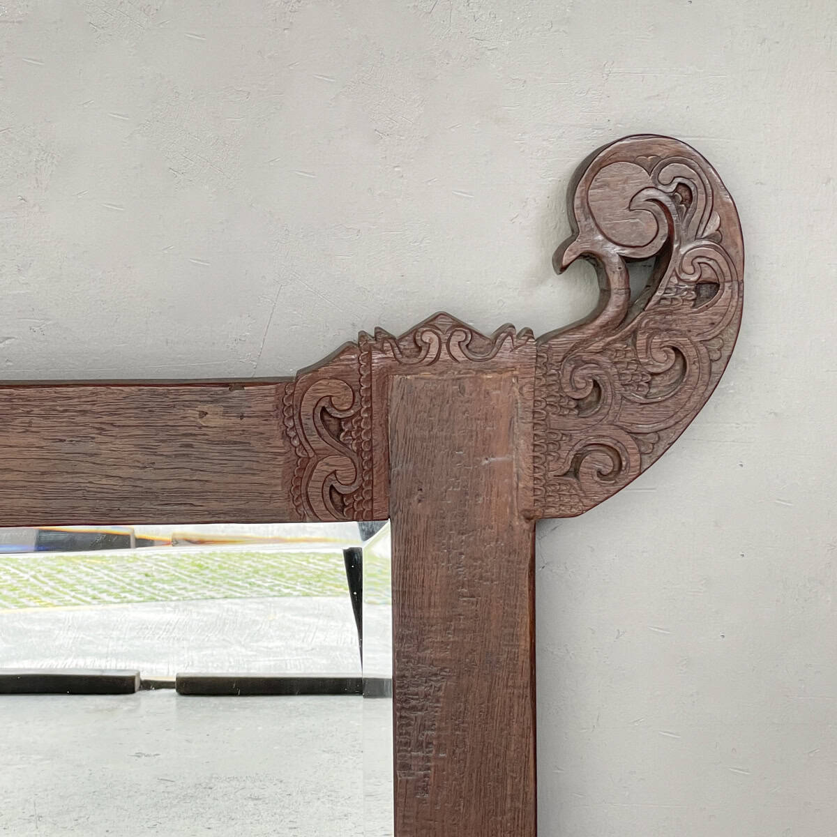 Javanese Style Wooden Mirror