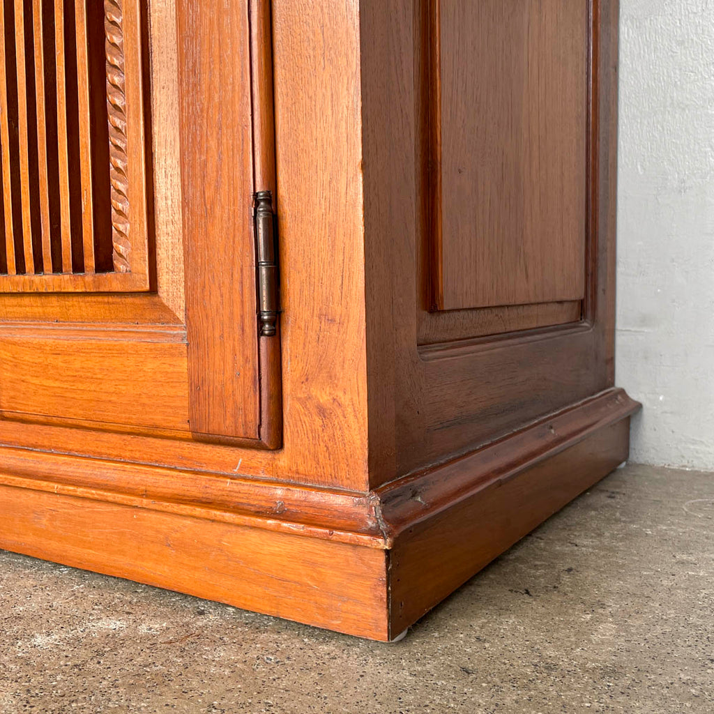 Solid Teak Sideboard with Floral & Foliage Carvings