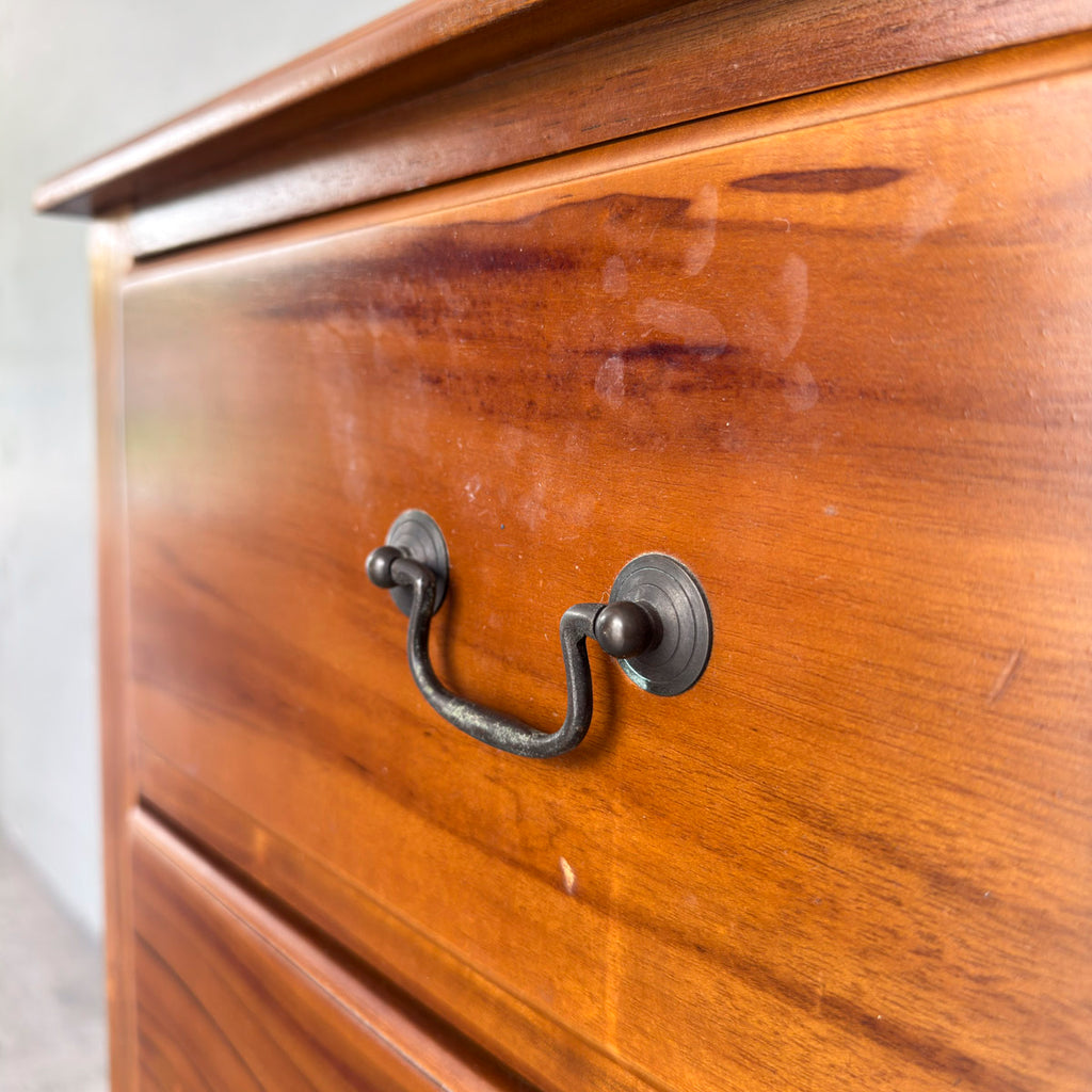 Teak 4 Drawer Dresser Chest