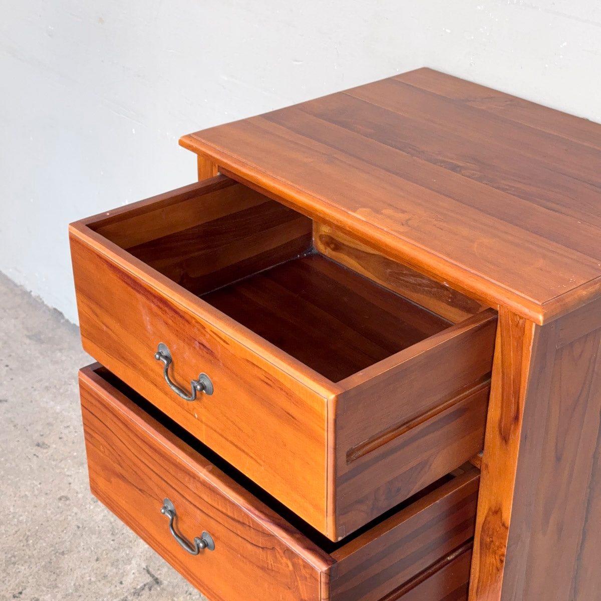 Teak 4 Drawer Dresser Chest