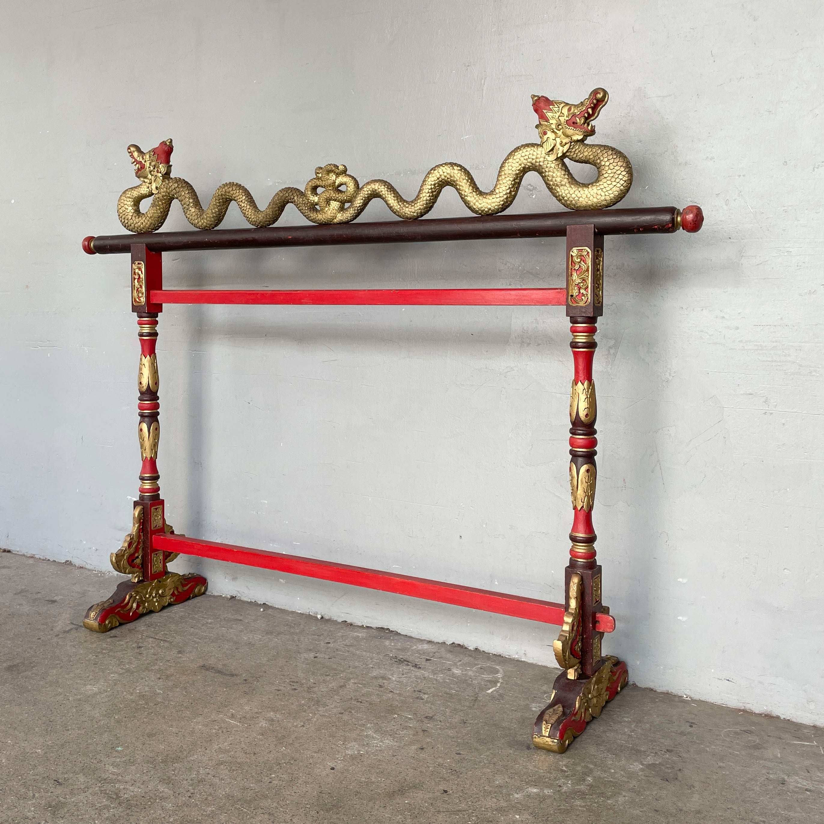 Javanese Carved Gayor Gong Stand