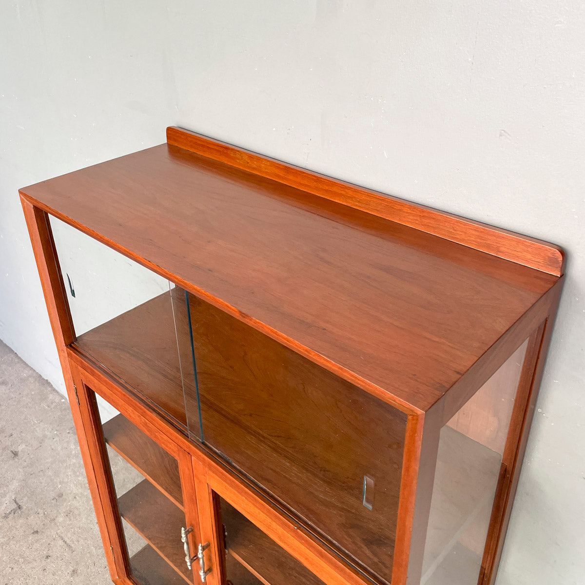 Refurbished Vintage Teak Cabinet with Pencil Legs