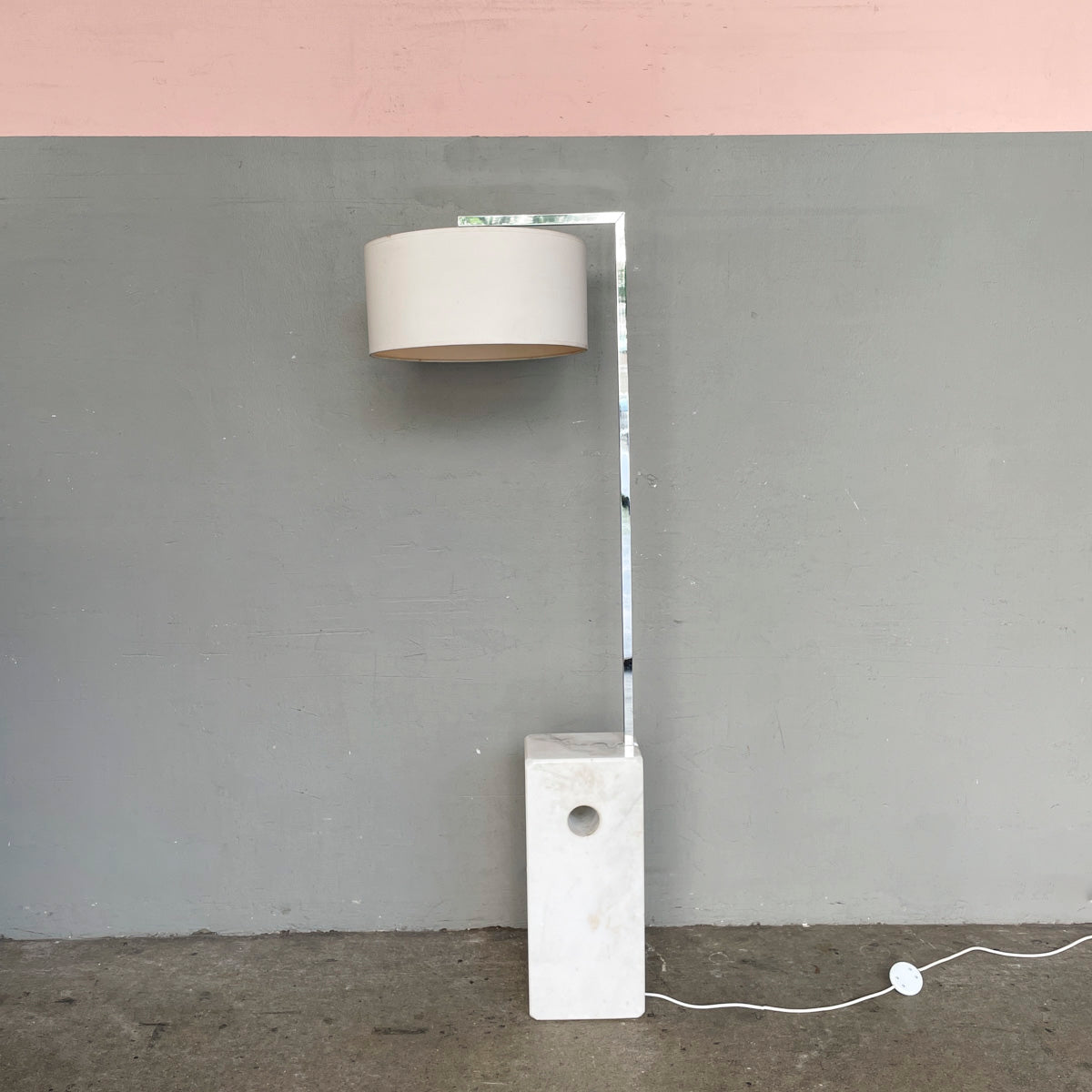 #UpcyledByHockSiong Standing Lamp with Marble Base