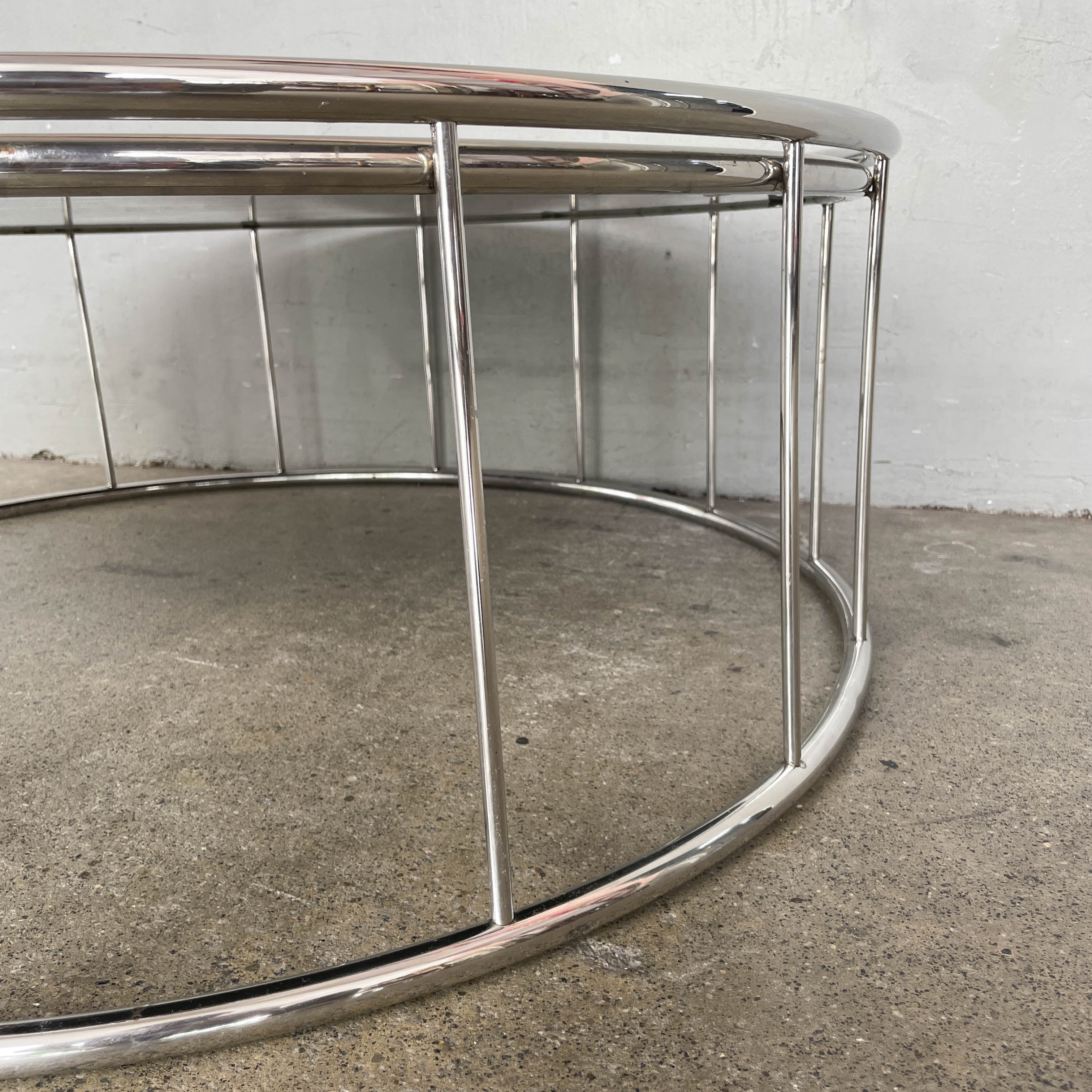 Round Tinted Glass Coffee Table