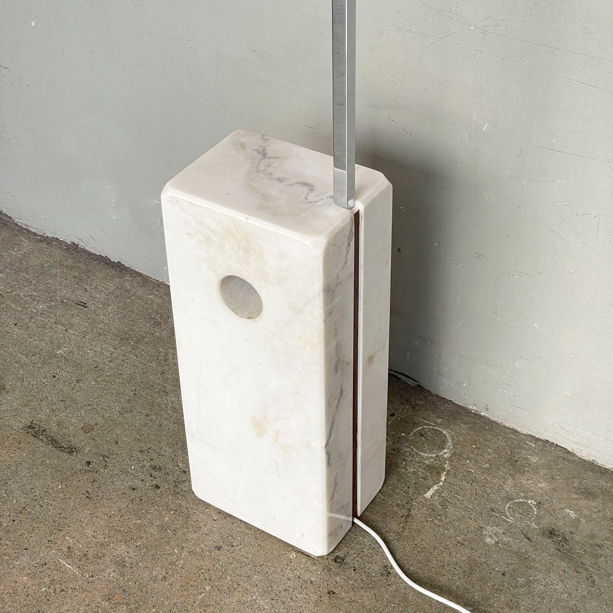 #UpcyledByHockSiong Standing Lamp with Marble Base