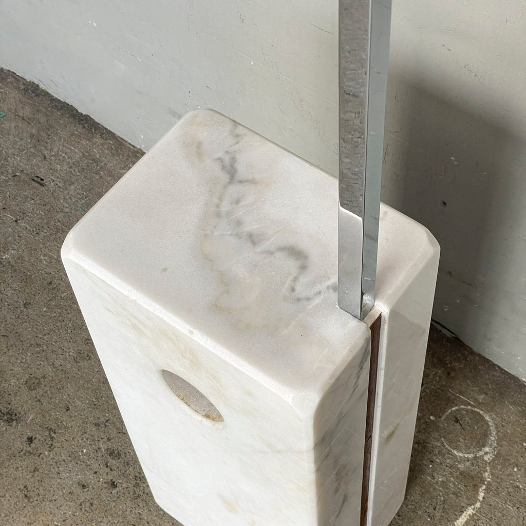 #UpcyledByHockSiong Standing Lamp with Marble Base