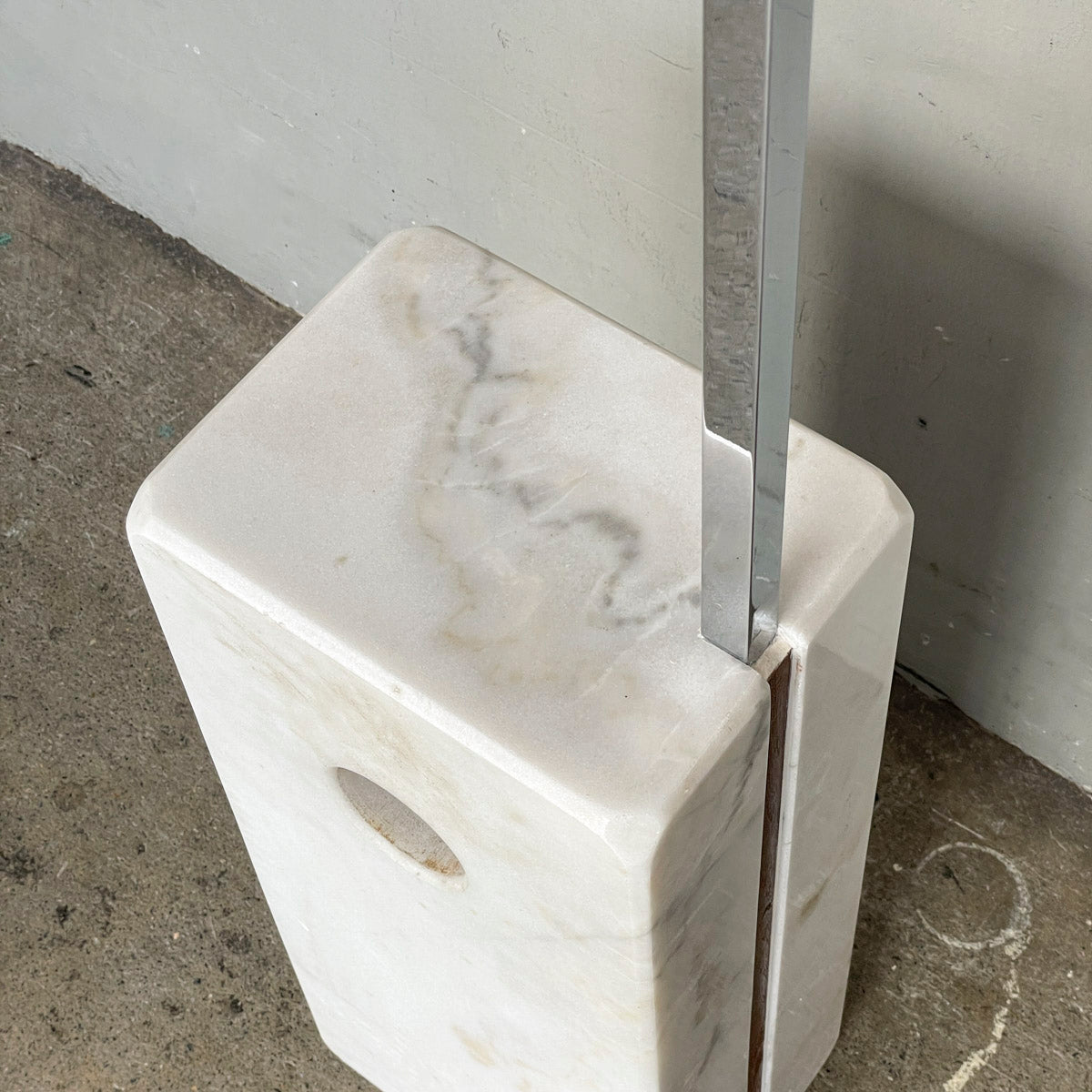 #UpcyledByHockSiong Standing Lamp with Marble Base