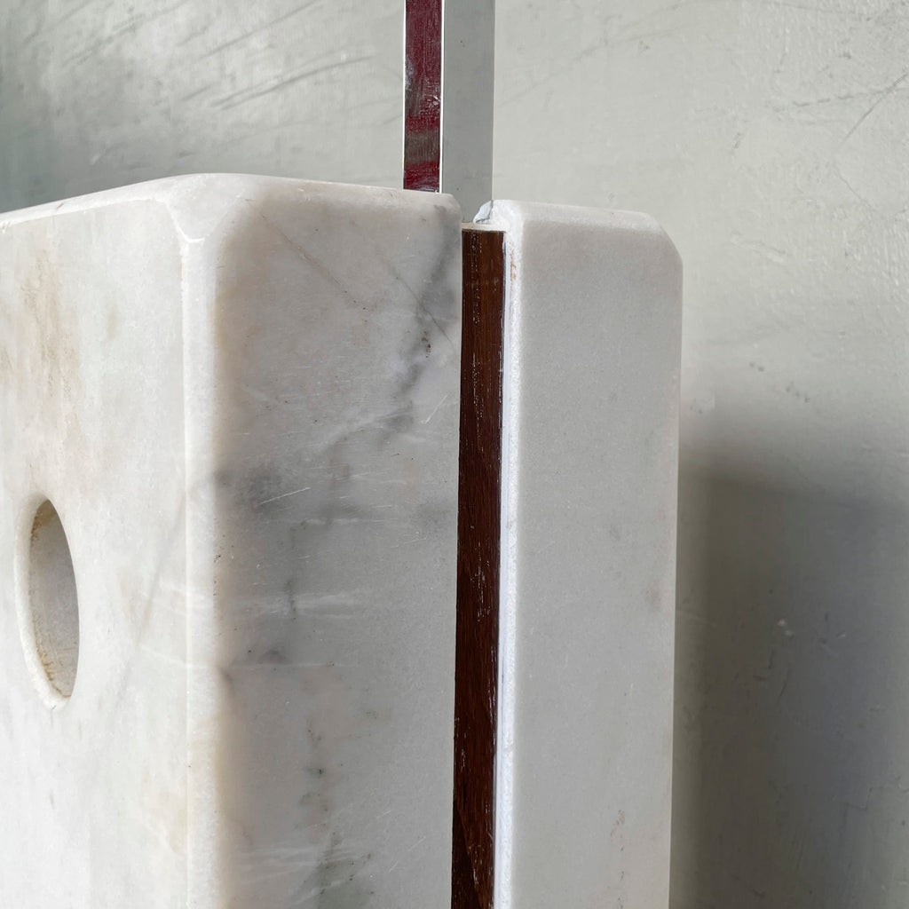 #UpcyledByHockSiong Standing Lamp with Marble Base