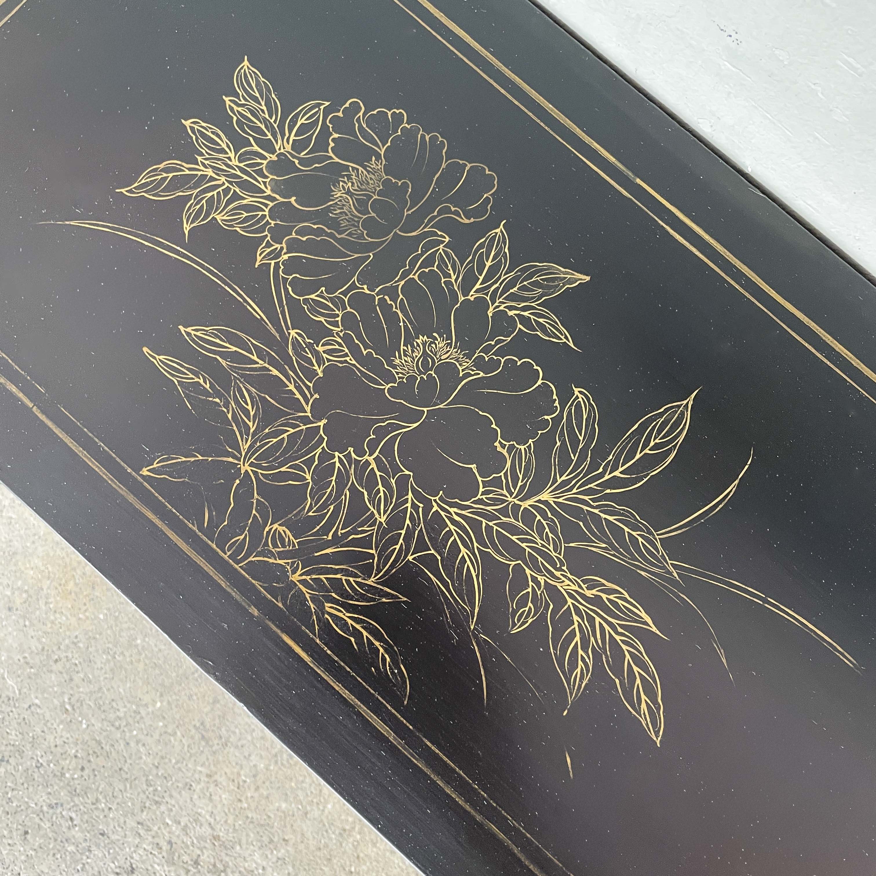 Hand-Painted Lacquered Side Cabinet