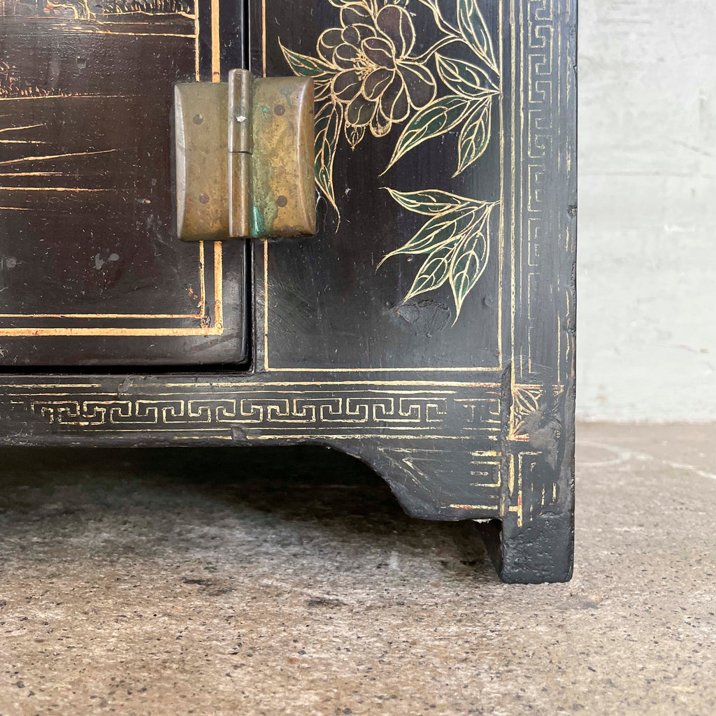 Hand-Painted Lacquered Side Cabinet