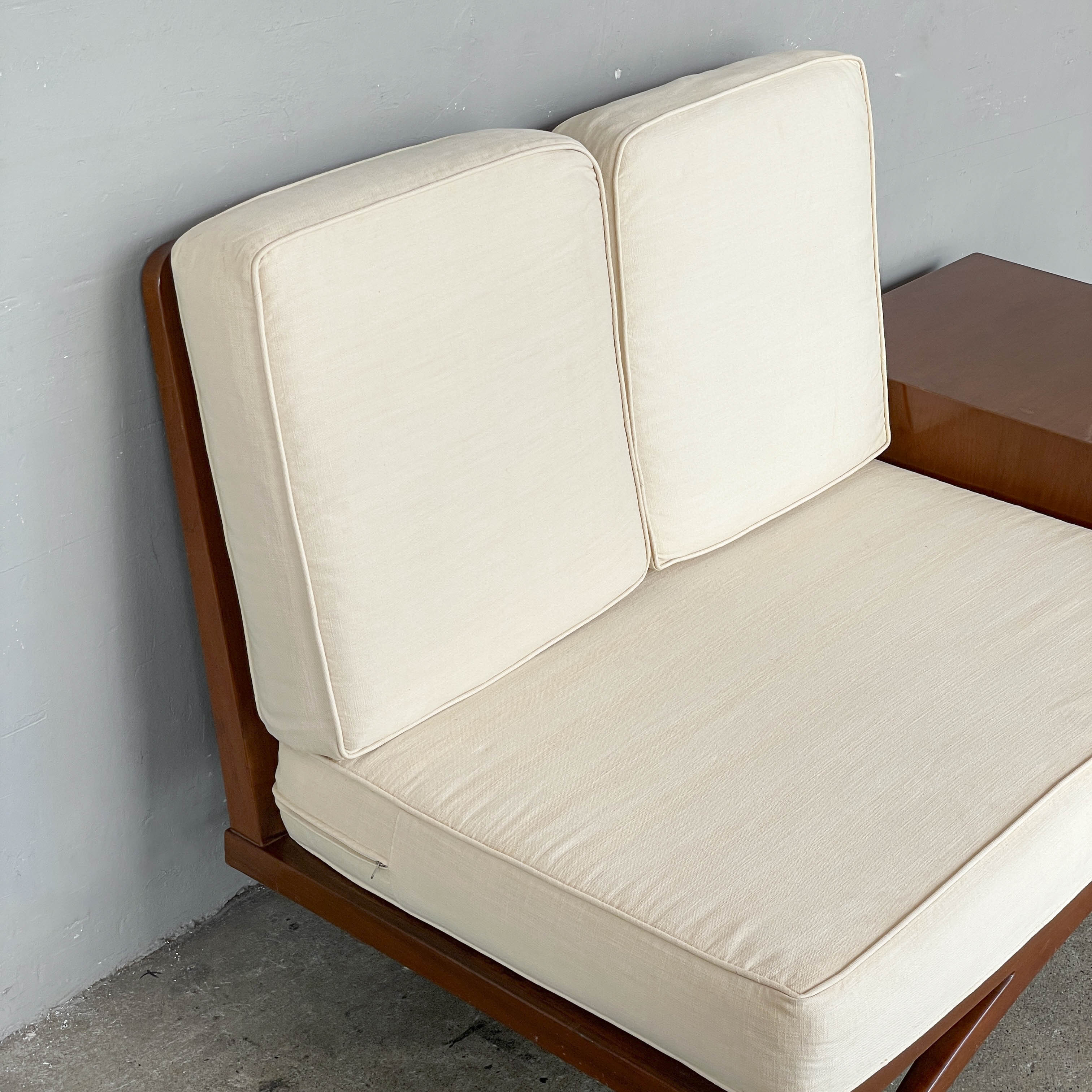Curved-Leg Vintage 2-Seater Sofa