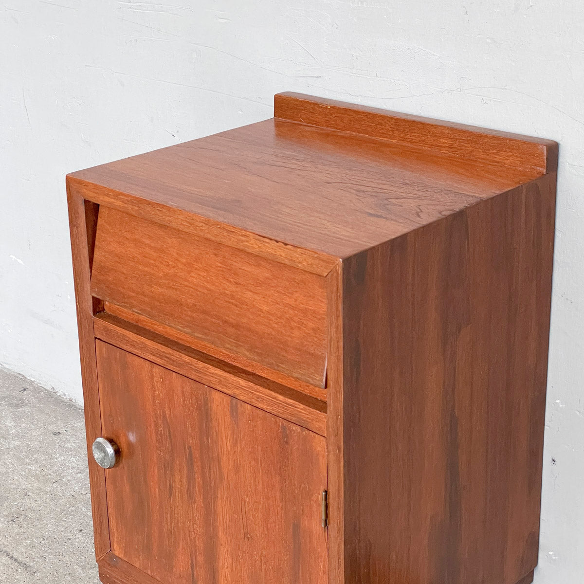 Refurbished Teak Side Table with Splayed Legs