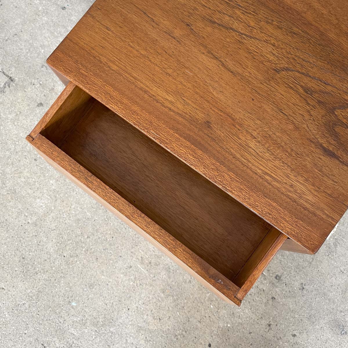 Refurbished Teak Side Table with Splayed Legs