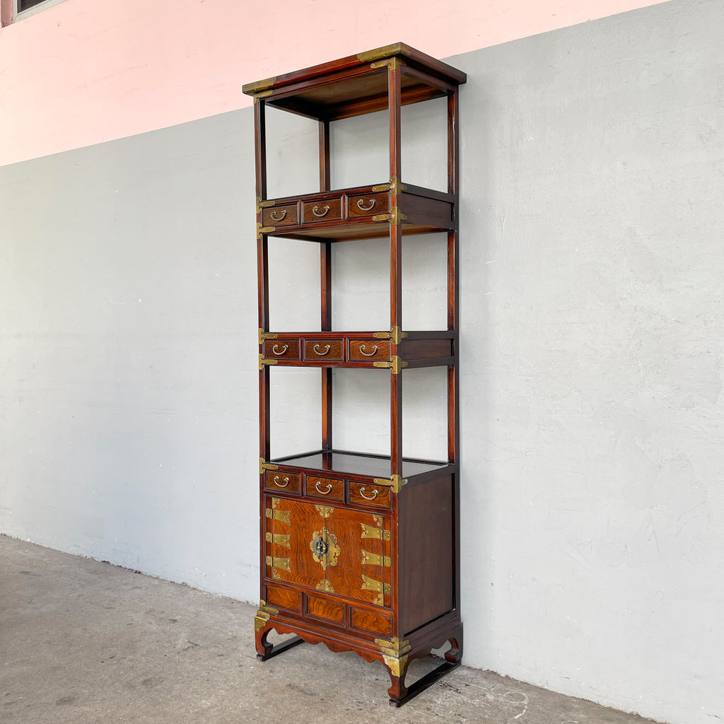 Slim & Tall Korean-Style Elm Shelf