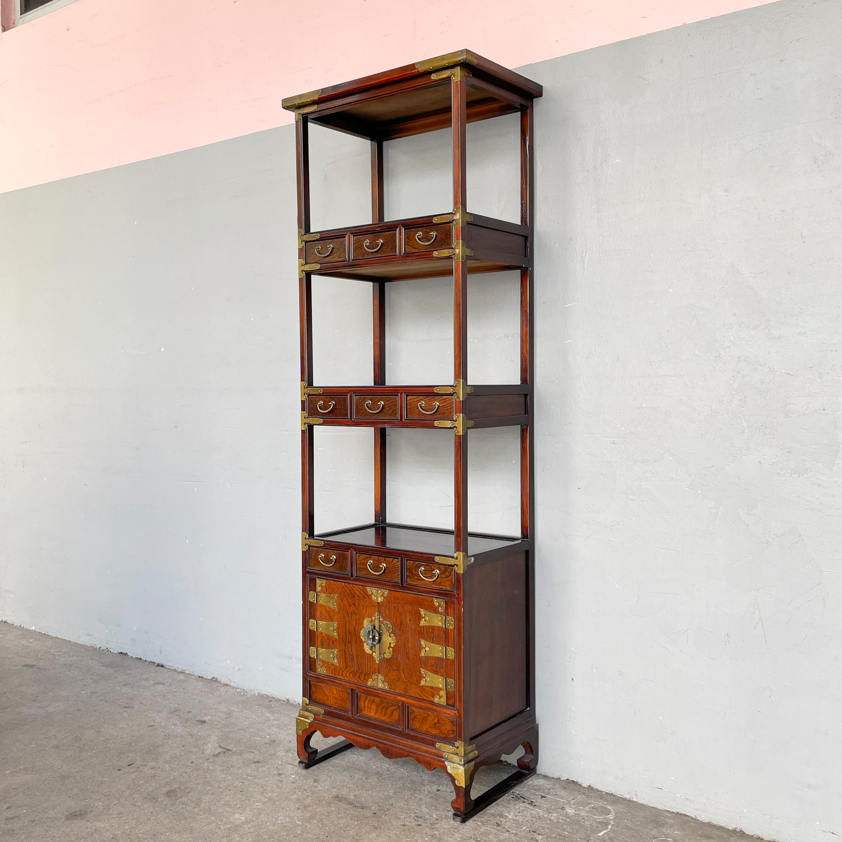 Slim & Tall Korean-Style Elm Shelf