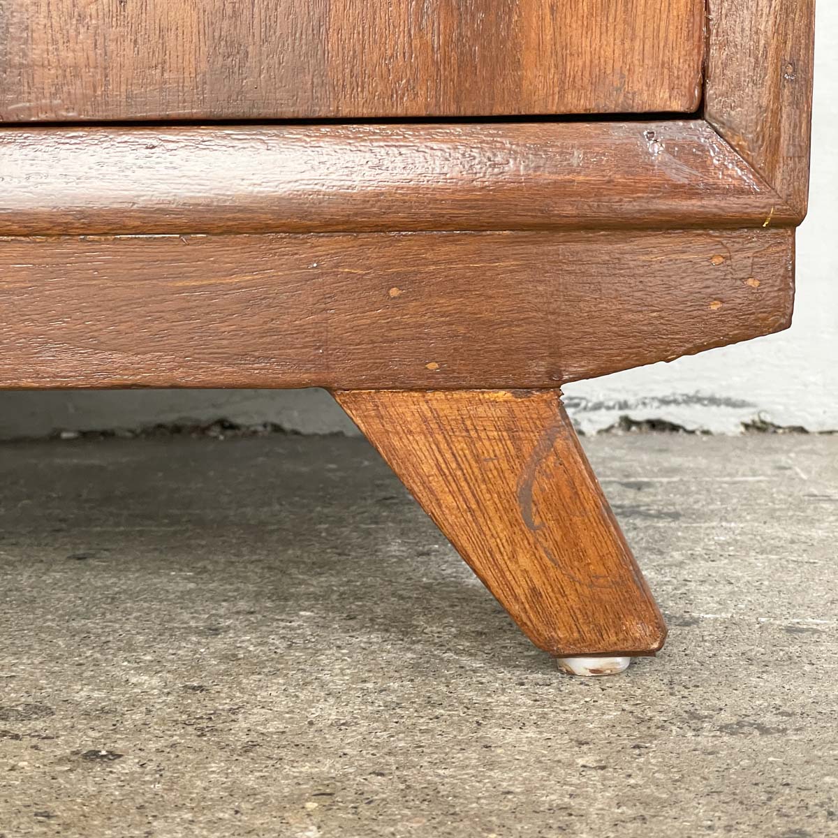 Refurbished Teak Side Table with Splayed Legs
