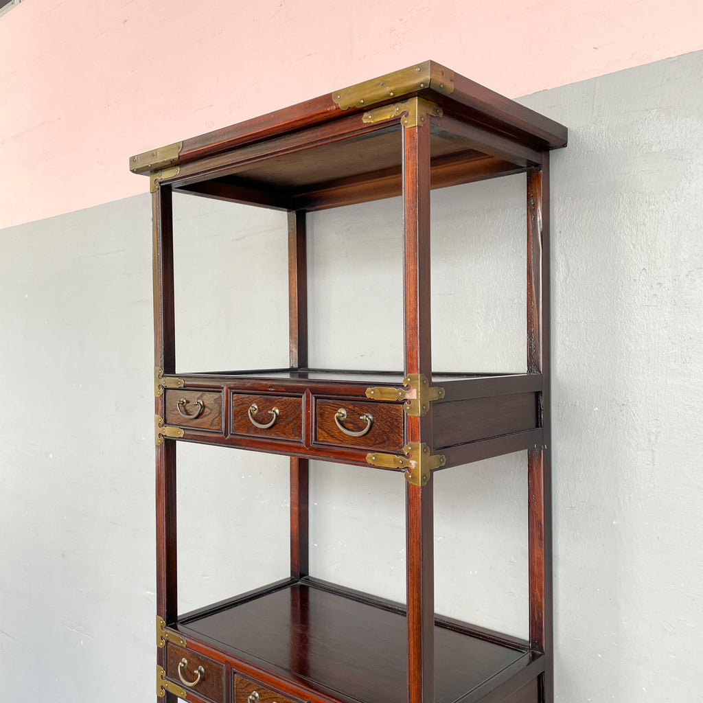 Slim & Tall Korean-Style Elm Shelf