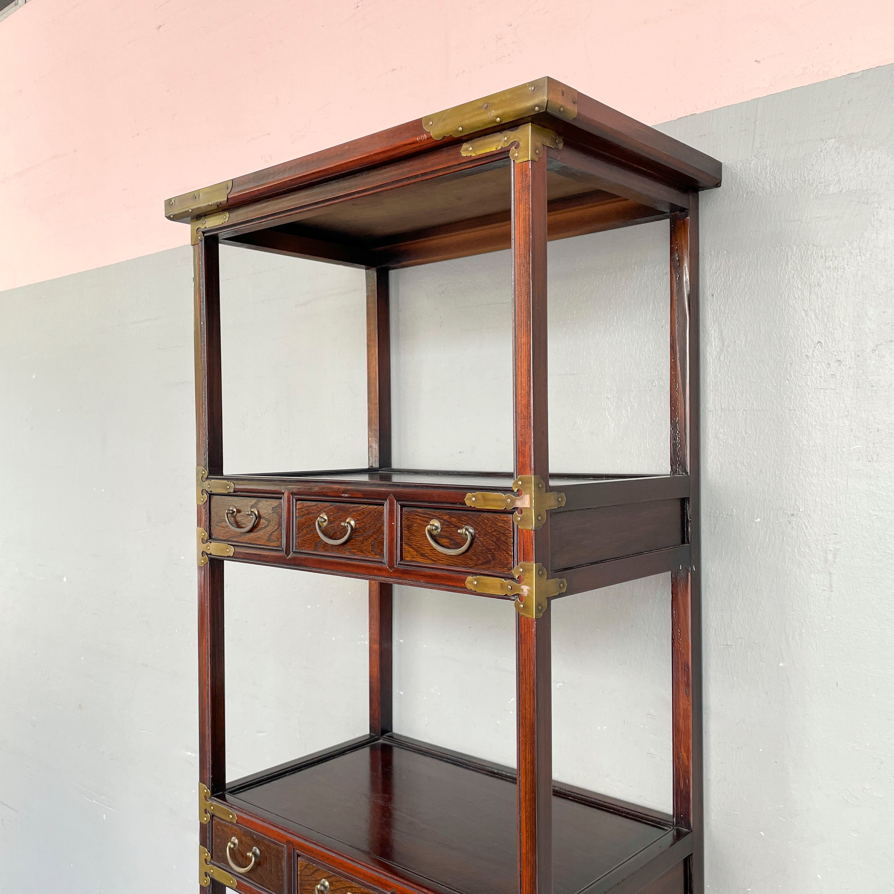 Slim & Tall Korean-Style Elm Shelf