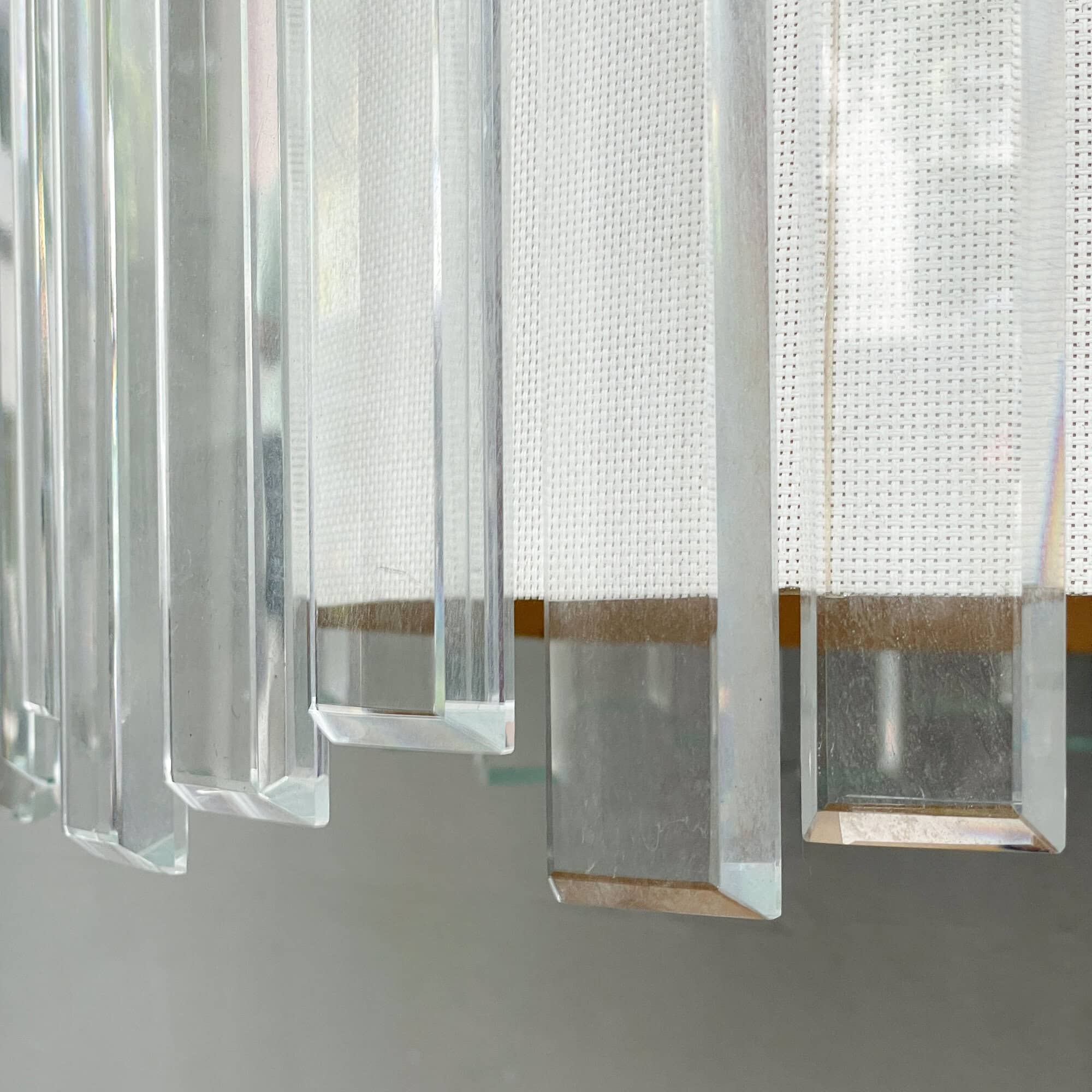 Glass Slats Drum Pendant