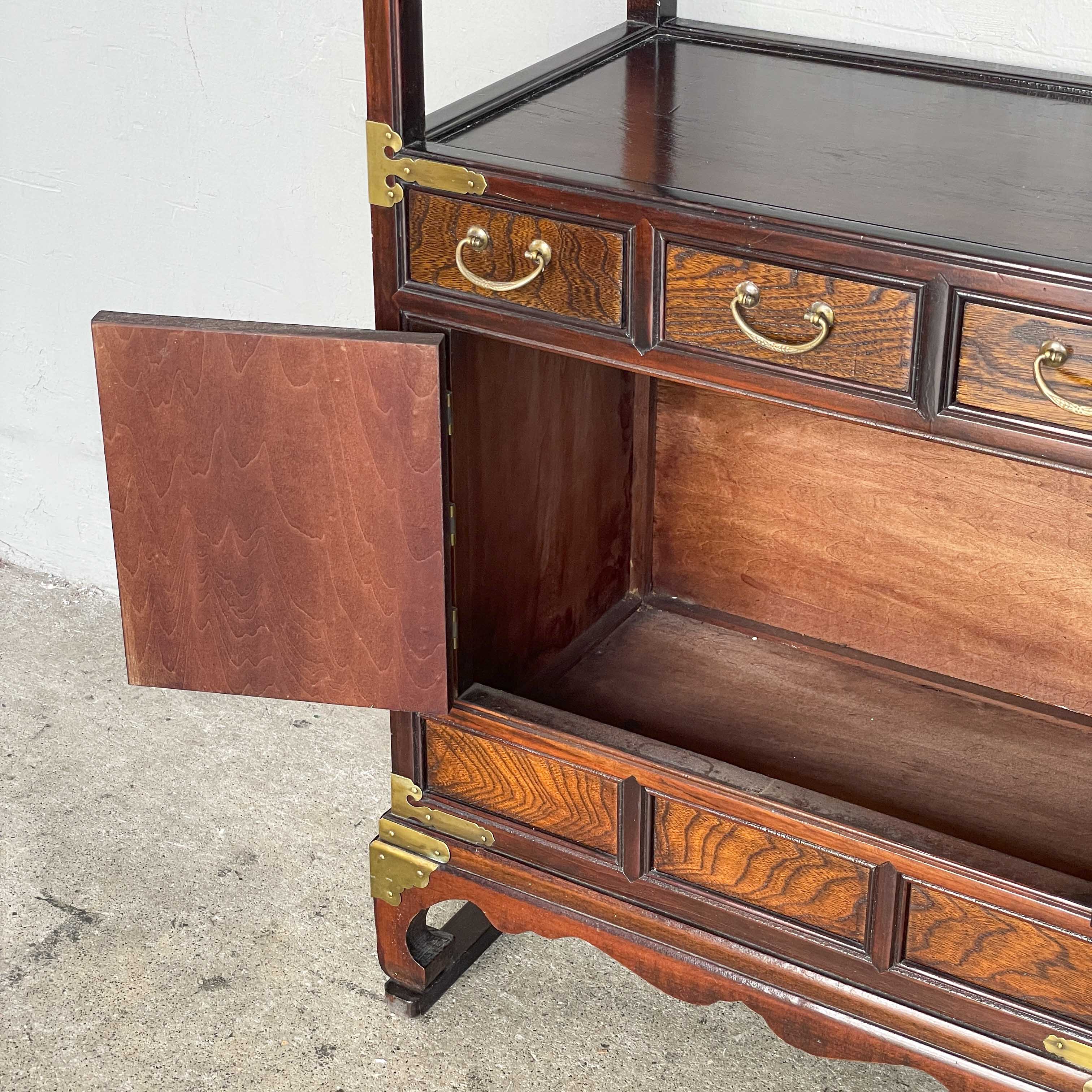 Slim & Tall Korean-Style Elm Shelf
