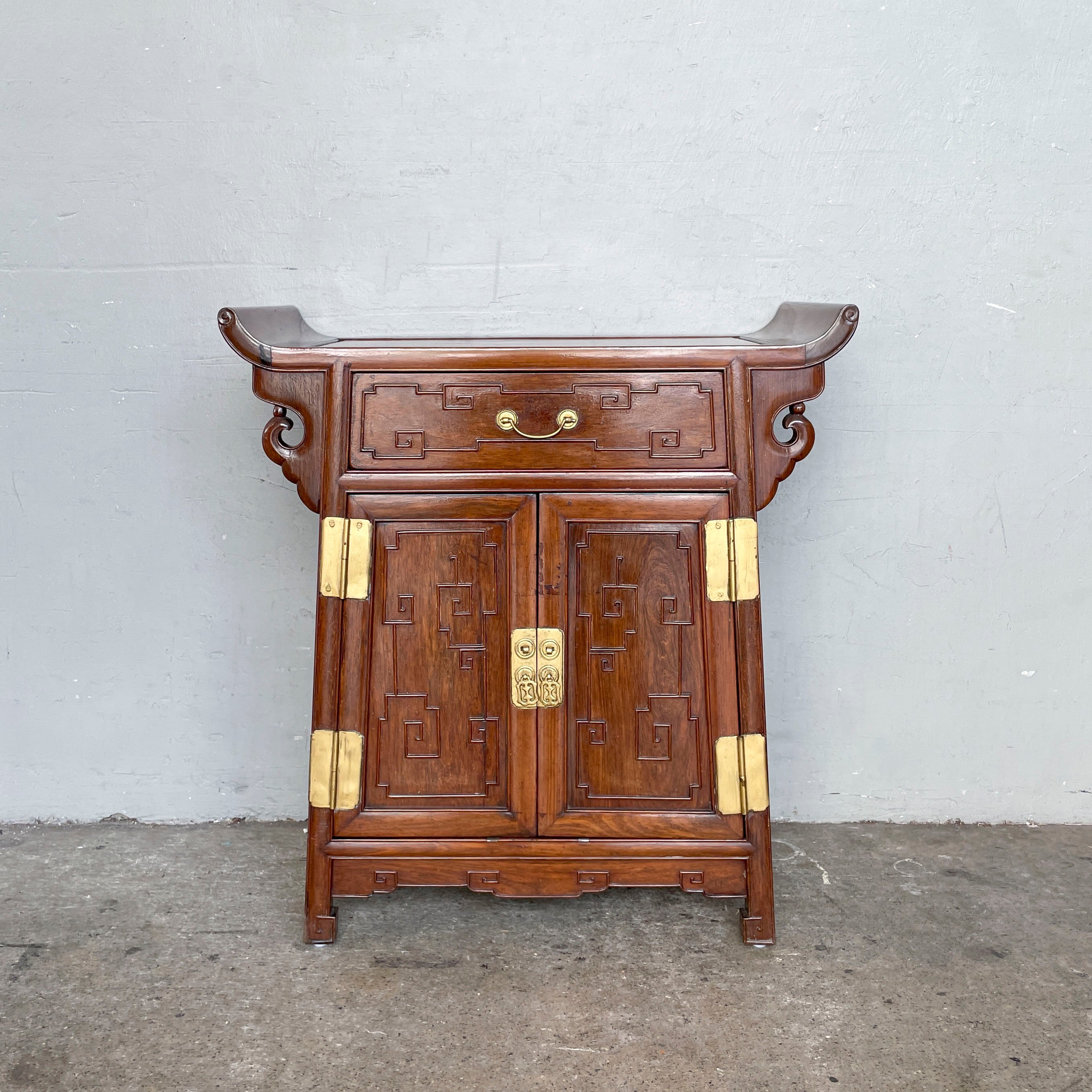 Chinese Hardwood Side Cabinet