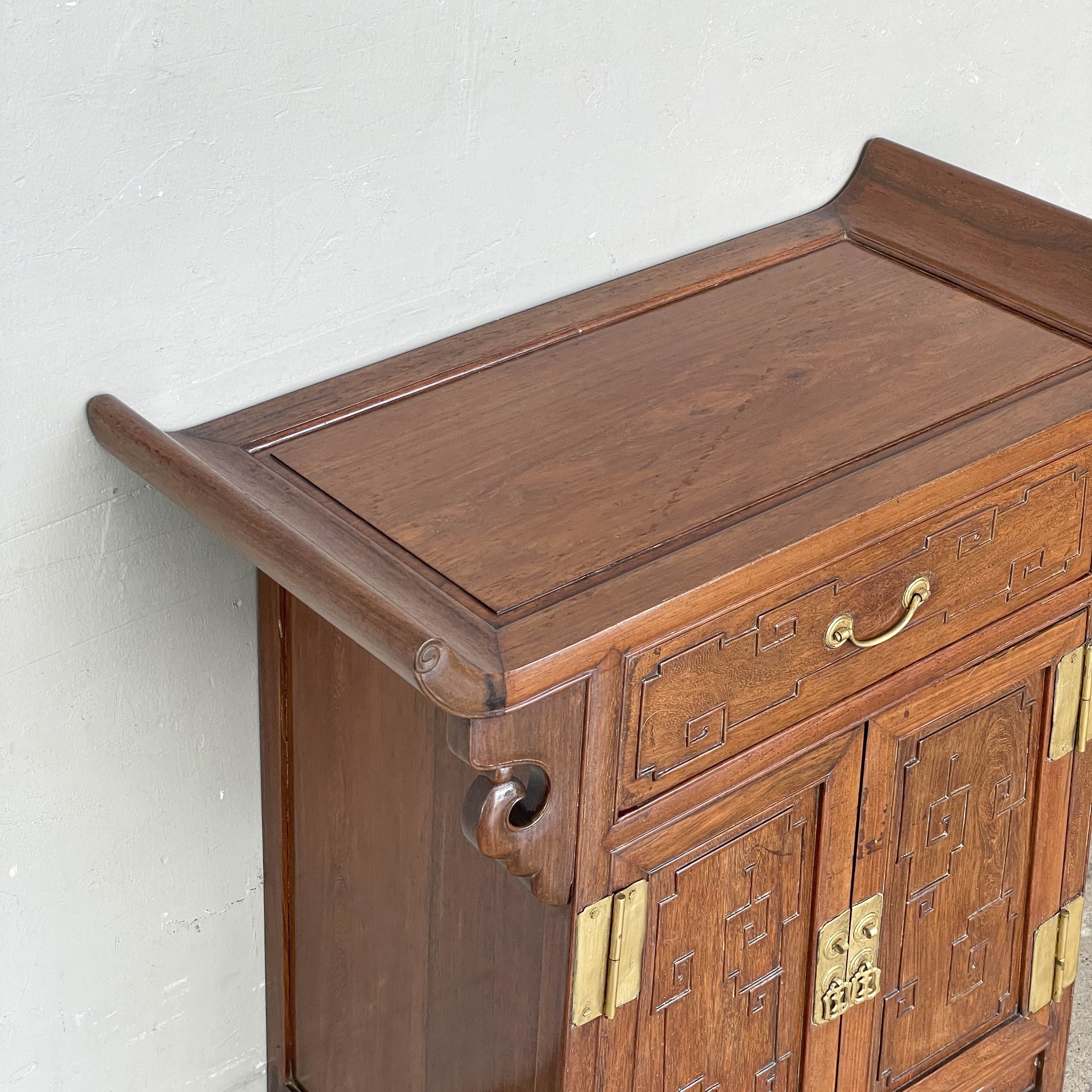 Chinese Hardwood Side Cabinet