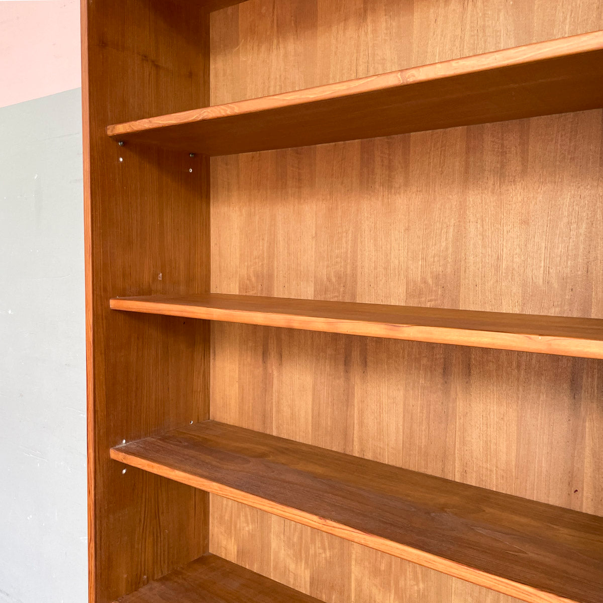 Tall Wooden Bookshelf with Adjustable Shelves
