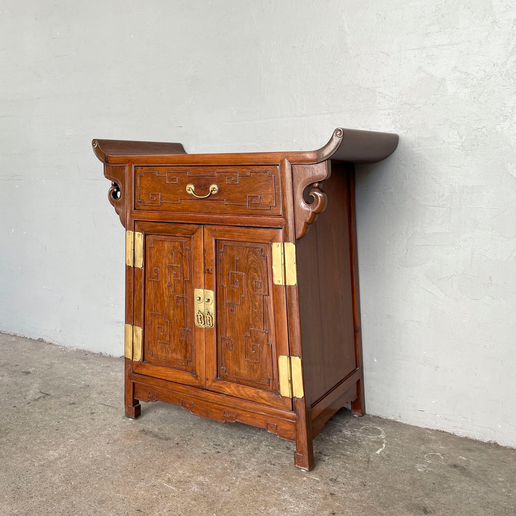 Chinese Hardwood Side Cabinet