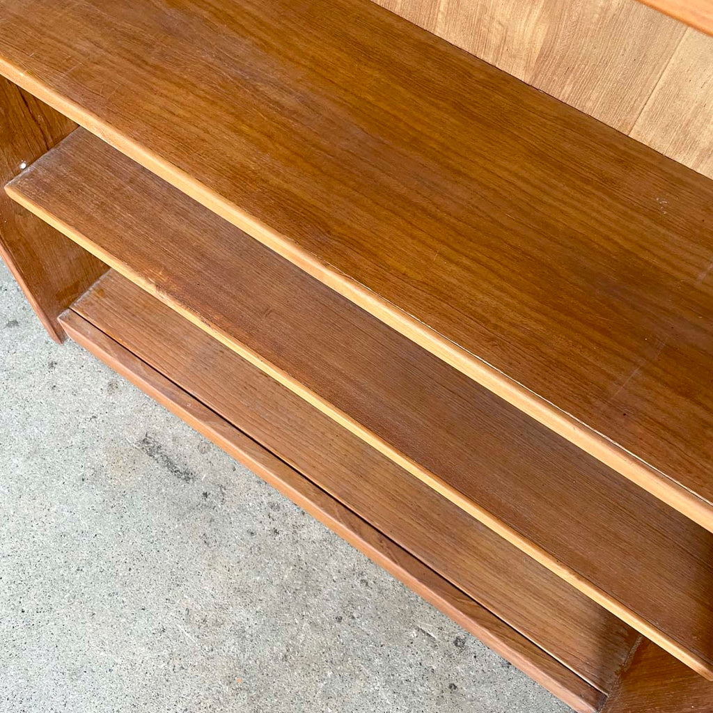 Tall Wooden Bookshelf with Adjustable Shelves