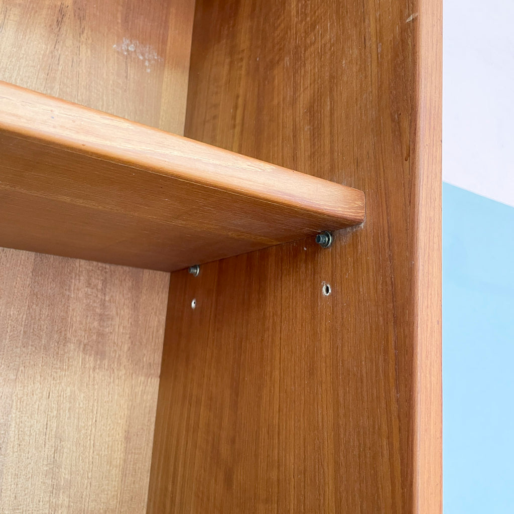 Tall Wooden Bookshelf with Adjustable Shelves
