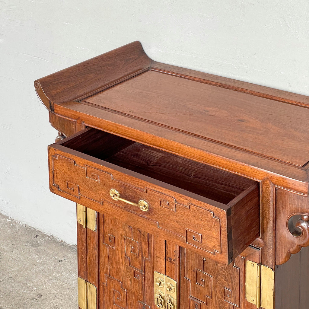 Chinese Hardwood Side Cabinet