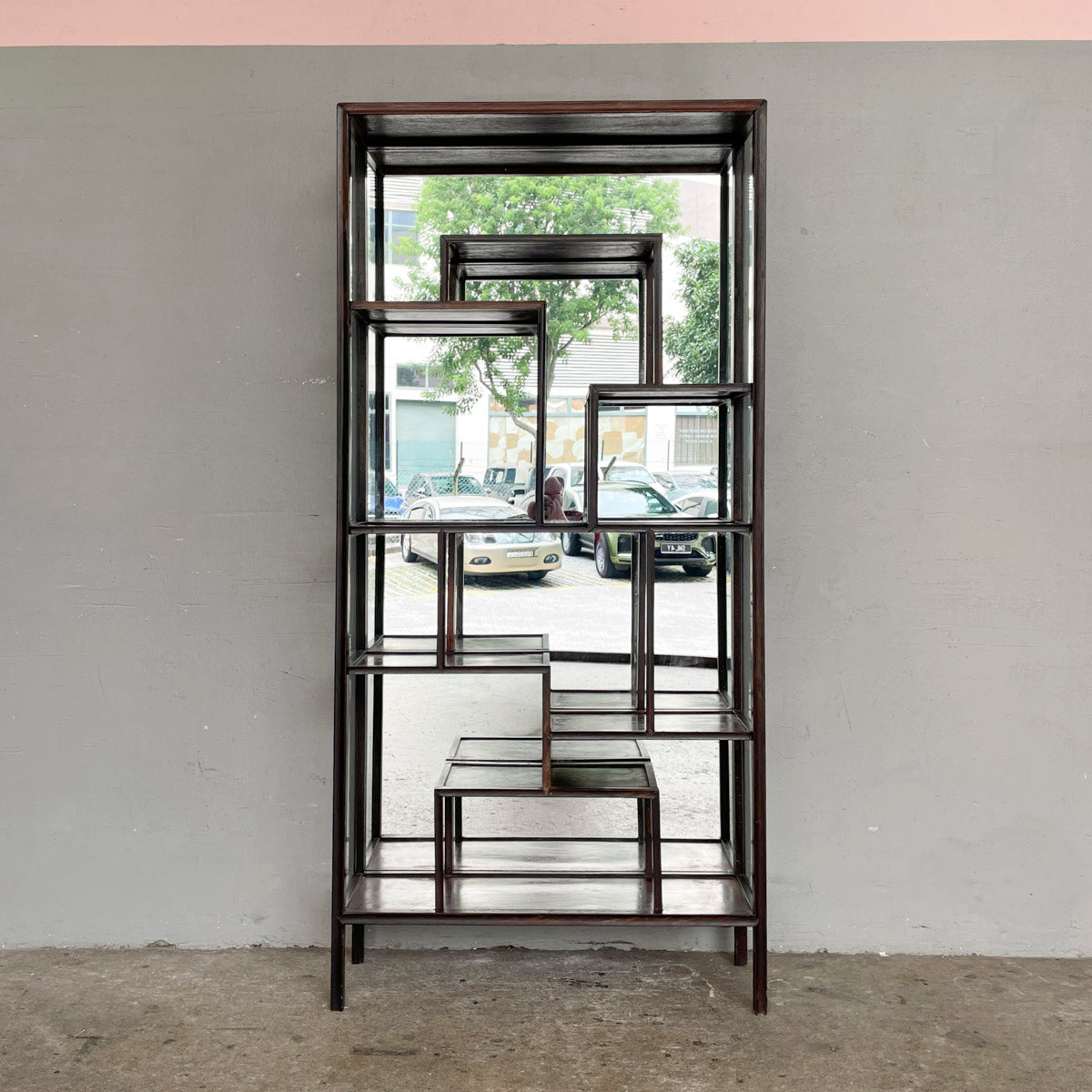 Oriental Curio Display Shelf (Mirror Backing)