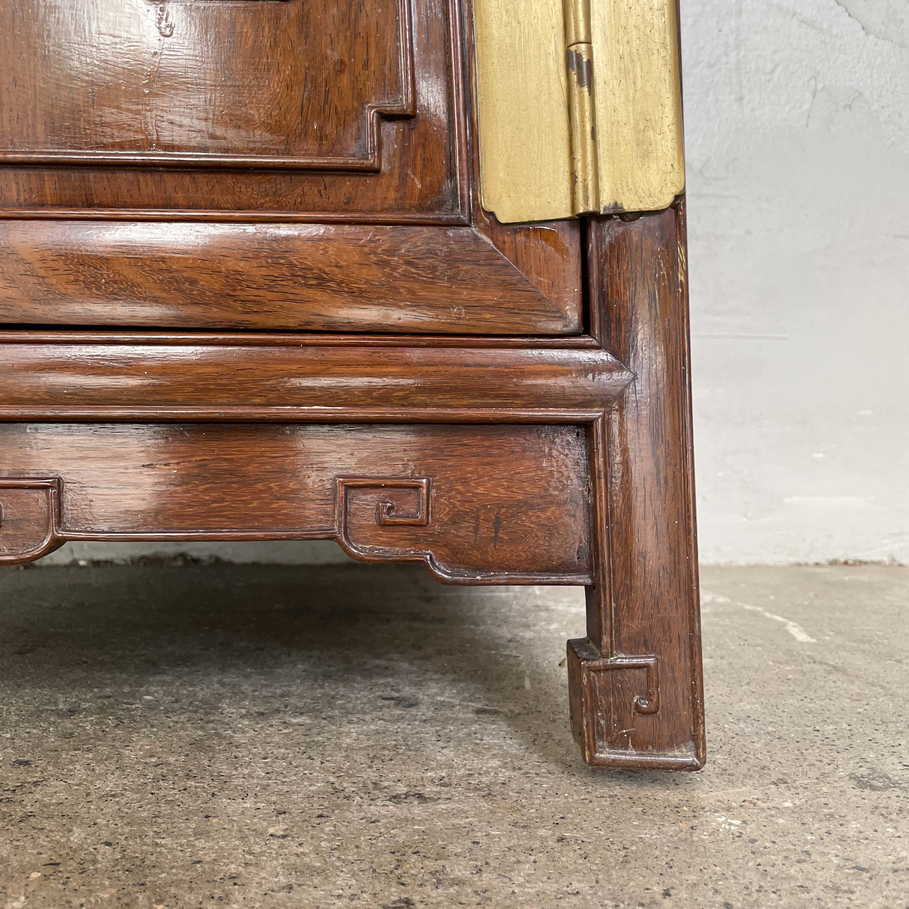 Chinese Hardwood Side Cabinet