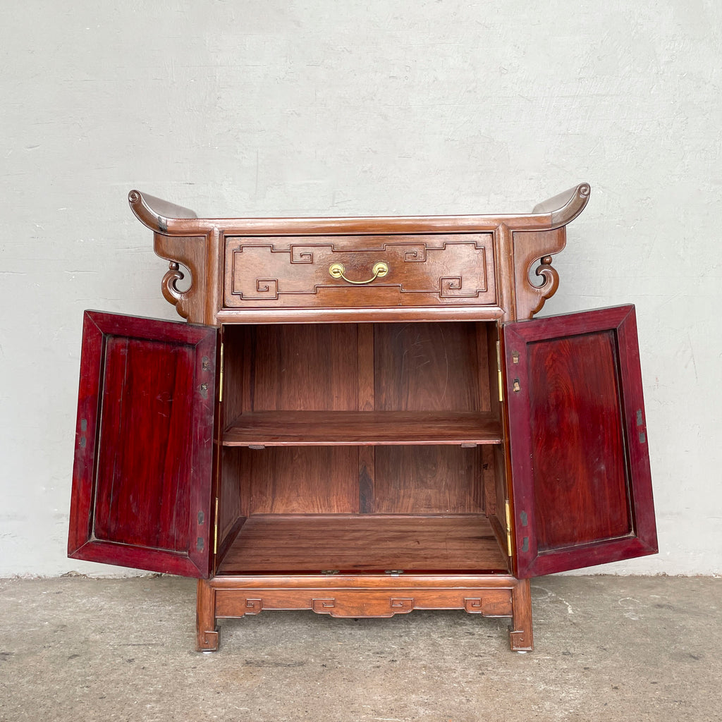 Chinese Hardwood Side Cabinet