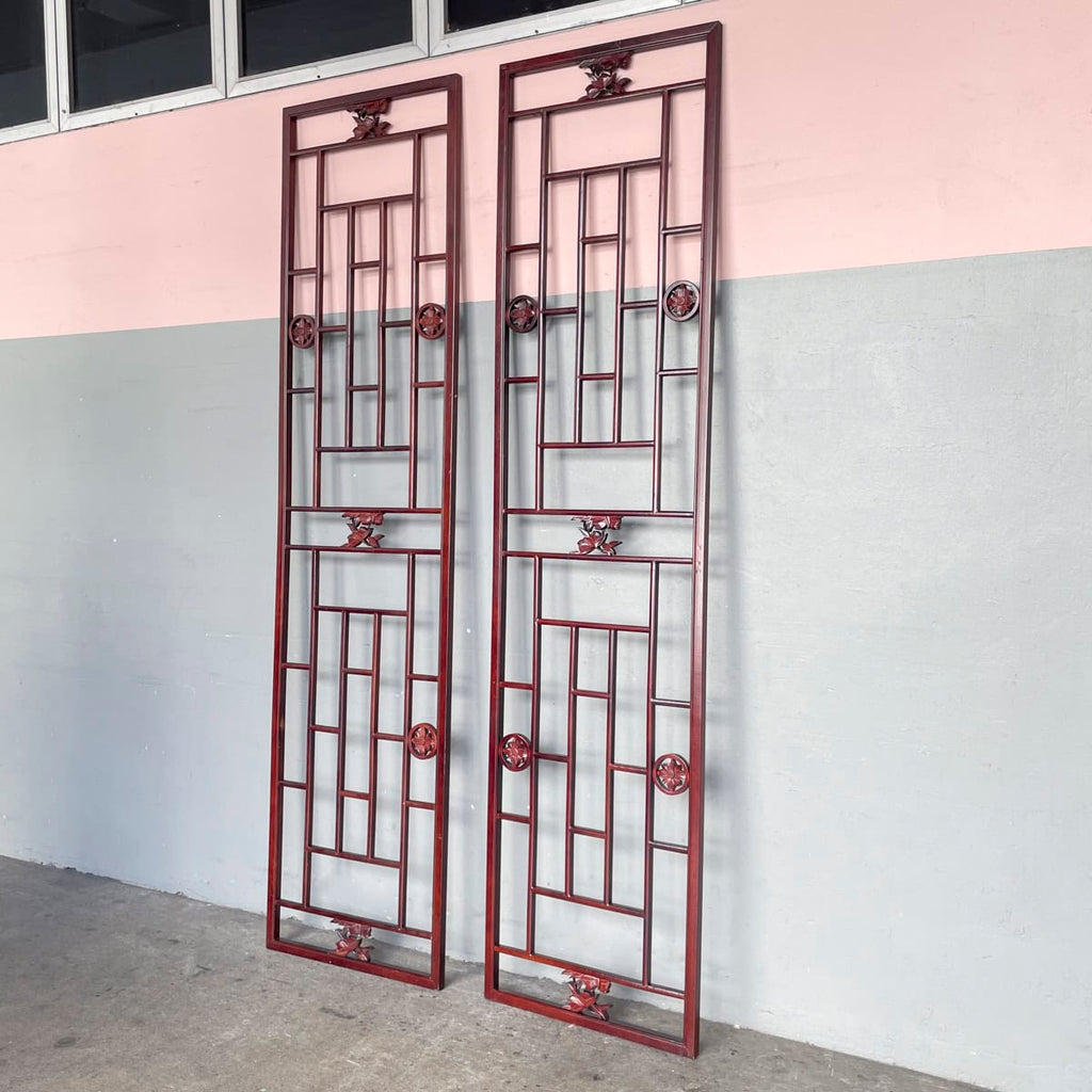 Chinese Openwork Lattice Panels (Pair)