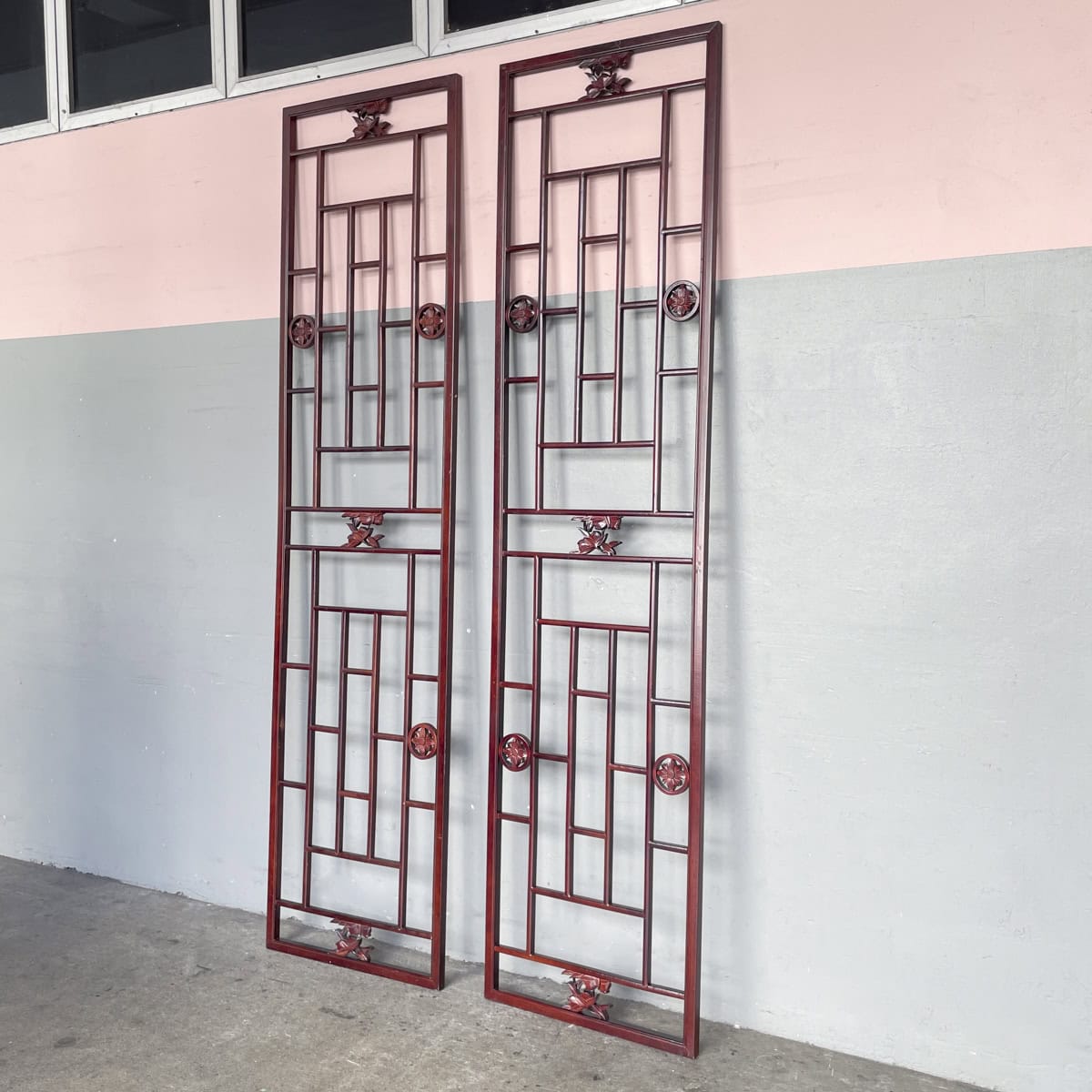 Chinese Openwork Lattice Panels (Pair)