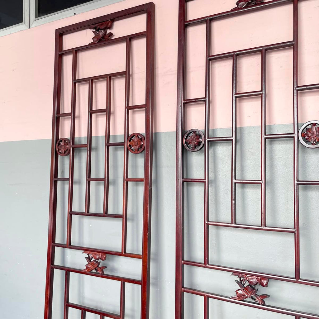 Chinese Openwork Lattice Panels (Pair)