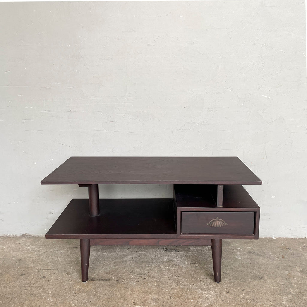 Coffee Table with Tiered Storage & Drawer