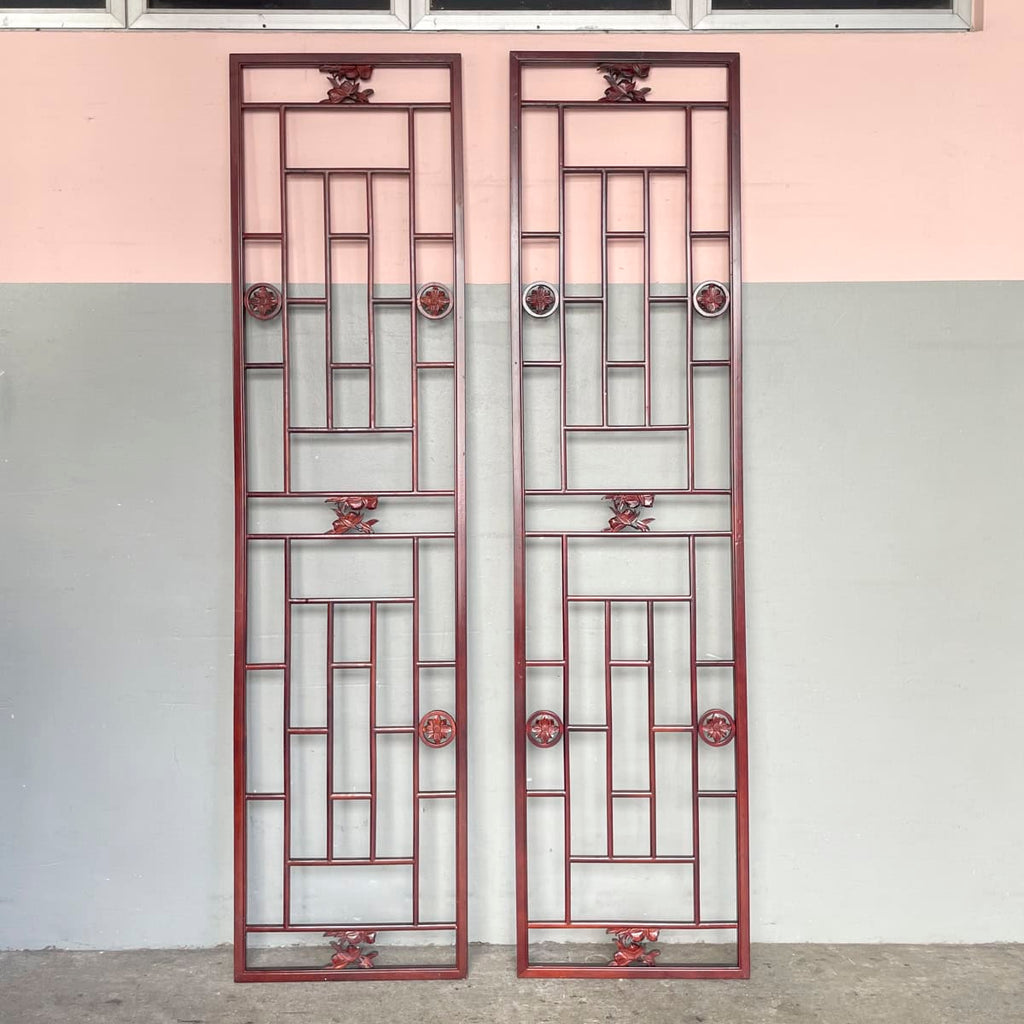 Chinese Openwork Lattice Panels (Pair)